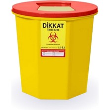 cgp medikal can güven park Tıbbi Atık Kovası 1,3 Litre Kesici Delici Atık Kovası 10 Adet