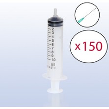 cgp medikal can güven park 10 ml Yeşil Iğneli (150 Adet - Kutu) Enjektör Steril 10 cc Şırınga 38MM 21G