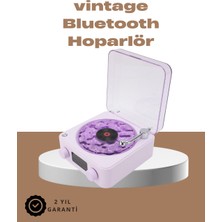 Marsilyan 360° Sesli Kablosuz Hoparlör – Retro Tasarım ve Projektör Işığı