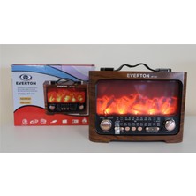 Everton RT-733 Bluetooth Fm/usb/tf/aux Şarjlı Nostaljik Şömineli Radyo