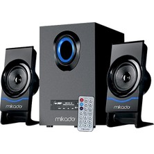 Tuncel Store Mıkado MD-1700BT 2+1 Siyah Usb+Sd+Fm+Bt Destekli Uklı Multımedıa Speaker - Hoparlör