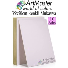 ArtMaster Beyaz Renkli Mukavva 35X50 cm 10 Adet 1 Paket Renkli Sert Karton 1.0 mm Anasınıfı Hobi Etkinlik Okul Öncesi Elişi