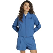 Adidas Z.n.e Woven Bom Kadın Mavi Dik Yaka Ceket