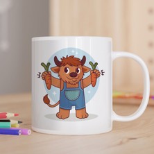 Asilmeydan Havuç Tutan Köpek Baskılı Hediyelik Kupa Bardak