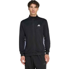 Adidas Workout Essentials Allset 3 Stripes Erkek Siyah Dik Yaka Ceket