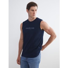 Lc Waikiki Yeni Sezon Bisiklet Yaka Baskılı Erkek Kolsuz Tişört