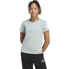 Adidas Essentials Çocuk Yeşil Yuvarlak Yaka Tişört