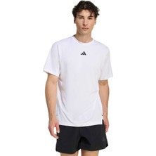 Adidas D4T Essentials Erkek Beyaz Yuvarlak Yaka Tişört