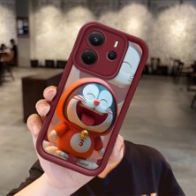 HONTINGA Xiaomi Redmi Note 14 Pro Plus 5g Note 14S 4g Uyumlu Telefon Kılıfı Düşüme Önleyici Basitlik Anti Düşme Kamera Korumali Karikatür Bordo Desen Yumuşak Silikon Telefon Kılıfı K2-7066