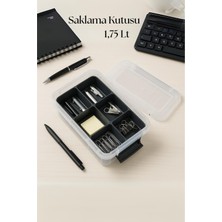İntora 1,75 L Şeffaf Saklama Kutusu & Organizer Düzenleme Kutusu