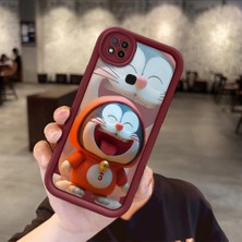 HONTINGA Xiaomi Redmi 14C 9c A4 5g 4g Uyumlu Telefon Kılıfı Düşüme Önleyici Basitlik Anti Düşme Kamera Korumali Karikatür Bordo Desen Yumuşak Silikon Telefon Kılıfı K2-7066