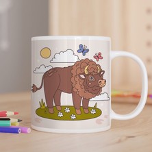 Asilmeydan Boğa ve Kelebekler Baskılı Hediyelik Kupa Bardak