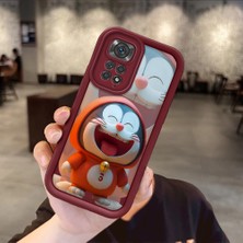 HONTINGA Xiaomi Redmi Note 11 Pro 5g 4g Note 11S Uyumlu Telefon Kılıfı Düşüme Önleyici Basitlik Anti Düşme Kamera Korumali Karikatür Bordo Desen Yumuşak Silikon Telefon Kılıfı K2-7066