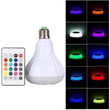 Tunç Line Kumandalı Rgb LED Işık Bluetooth Hoparlör Ses Lambası Renkli Ampul
