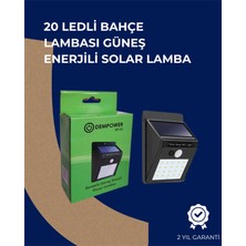 Fixup Solar Enerjili 20 LED Duvar Lambası | Hareket Sensörlü, Su Geçirmez, Kablo Gerektirmez