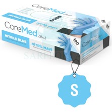 cgp medikal can güven park Mavi Nitril Eldiven S Beden Pudrasız 4 Kutu