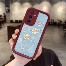 HONTINGA Samsung Galaxy S25 Ultra 5g Uyumlu Telefon Kılıfı Düşüme Önleyici Basitlik Anti Düşme Kamera Korumali Süs Eşyası Bordo Desen Yumuşak Silikon Telefon Kılıfı K2-7131