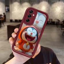 HONTINGA Samsung Galaxy M12 M13 M14 M15 M23 M34 5g 4g Uyumlu Telefon Kılıfı Düşüme Önleyici Basitlik Anti Düşme Kamera Korumali Karikatür Bordo Desen Yumuşak Silikon Telefon Kılıfı K2-7066