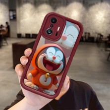HONTINGA Xiaomi 11T Pro 12 Lite 12T 13T Pro 13 Lite 5g Uyumlu Telefon Kılıfı Düşüme Önleyici Basitlik Anti Düşme Kamera Korumali Karikatür Bordo Desen Yumuşak Silikon Telefon Kılıfı K2-7066