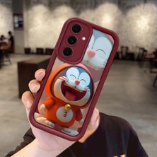 HONTINGA Samsung Galaxy S24 Ultra S24 Plus S24 Fe 5g Uyumlu Telefon Kılıfı Düşüme Önleyici Basitlik Anti Düşme Kamera Korumali Karikatür Bordo Desen Yumuşak Silikon Telefon Kılıfı K2-7066