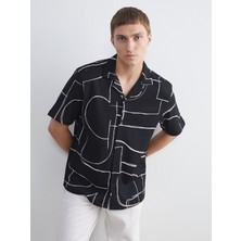 Lc Waikiki Yeni Sezon Regular Fit Kısa Kollu Desenli Viskon Erkek Gömlek