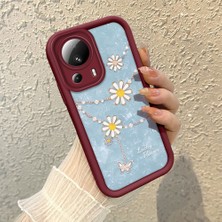 HONTINGA Xiaomi 11T Pro 12 Lite 12T 13T Pro 13 Lite 5g Uyumlu Telefon Kılıfı Düşüme Önleyici Basitlik Anti Düşme Kamera Korumali Süs Eşyası Bordo Desen Yumuşak Silikon Telefon Kılıfı K2-7131