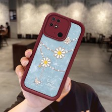 HONTINGA Xiaomi Redmi Note 10 Pro Note 10S 10A 10C 10 2022 4g Uyumlu Telefon Kılıfı Düşüme Önleyici Basitlik Anti Düşme Kamera Korumali Süs Eşyası Bordo Desen Yumuşak Silikon Telefon Kılıfı K2-7131