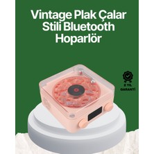 DecoTech Vintage Tarz Bluetooth Hoparlör – Gece Işığı ve Zaman Göstergeli