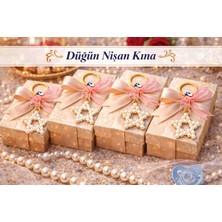 Crystal Atelier 15 Adet İnci Yıldız Anahtarlık – Düğün Nişan Söz Kına Bride To Be Bekarlığa Veda Toplu Hediyelik