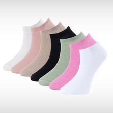 Lion Monroe Kadın 7'li Pamuklu Renkli Patik Çorap K5974AZNS