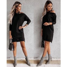 Arben Boutique Kadın Omuz Detay Iki Iplik Mini Elbise
