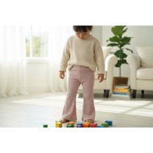 Krinkel Kumaş Ispanyol Paça Kız Pantolon - RYZ120 - Pembe - 9 - 12 Ay Pembe