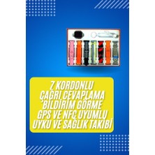 Dinç Store 44 Akıllı Saat Çağrı Cevaplayabilen Unısex 7 Kordonlu Müzik Dinleme Dinç Store