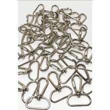 Orhan Çanta 10 Adet Makrome Anahtarlık Aparatı 2,5 cm Gümüş