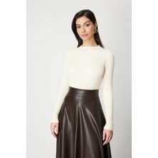 On Triko Dik Yaka Fitilli Triko Kazak 60357