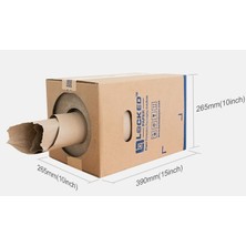 Lockedpaper Tubefill Tüp Ağızlı Dispenser Kutulu Kraft Dolgu Kağıdı - 38 cm x 360 Metre (70 Gr/m²) - Sıkı Sabitleme & Kompakt Koruma