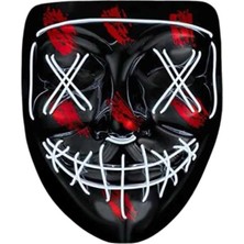 Zenvia Hallowen Parti Maskesi Neon LED Işıklı Maske 3 Modlu Cadılar Bayramı Maskesi ZNV2025