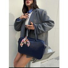 Özüm Takı Çanta Kadın Fular Detay Dikdörtgen Çanta Lacivert