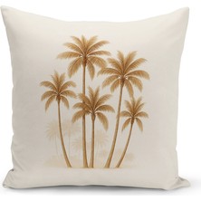 Bertille Home Çift Tarafı Dijital Baskılı Kırlent Kılıfı (Panç /punch Nakış Desen Görünümlü)