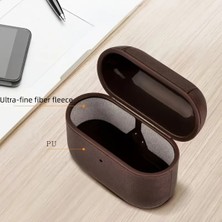 Guleron Airpodss Pro 3 (2025) Uyumlu Lüx Deri Suni Deri Kılıf 360 Koruma+Kanca