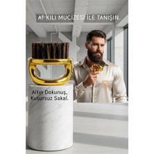 Butik Premium Gold Serisi At Kılı Sakal Tarama Fırçası - Profesyonel Bakım ve Şekillendirici
