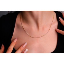 Silvesra Tricolor 925 Ayar Gümüş Minimal Zincir Kolye