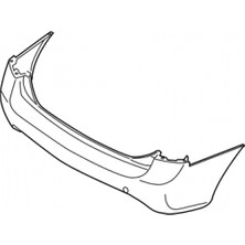 TŞT Kia Carens Arka Tampon Sensör Delikli 2007  (Oem No:  866111D010)