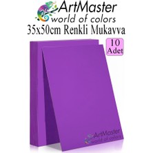 ArtMaster Mor Renkli Mukavva 35X50 cm 10 Adet 1 Paket Renkli Sert Karton 1.0 mm Anasınıfı Hobi Etkinlik Okul Öncesi Elişi