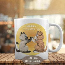 Asilmeydan Oyun Oynayan Kedi Ve Köpek Kupa Bardak Hediyelik-866