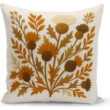 Bertille Home Çift Tarafı Dijital Baskılı Kırlent Kılıfı (Panç /punch Nakış Desen Görünümlü)