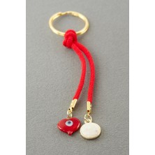 Bijuteri Net Yuvarlak Camlı Ipli Anahtarlık