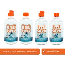 Distile Edilmiş Saf Ütü Suyu 4 Adet 500 ml - Ütü, Buhar Kazanlı Ütü ve Kırışık Giderici Ütüler Için