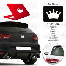 Asilmeydan Kral Tacı Taç Beyaz Sticker - Araç Oto Araba Etiket, Arma, Aksesuar, Modifiye, Tuning