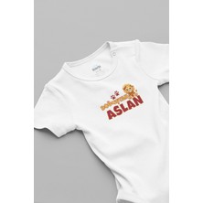 Overoz Doğuştan Aslan Yazılı Aslan Taraftar Bebek Body  5627-4